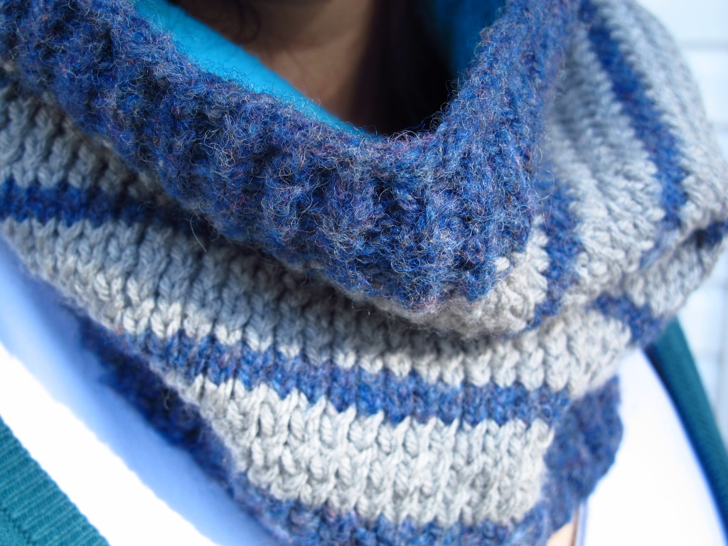 Super Cozy Striped Cowl and Free Pattern