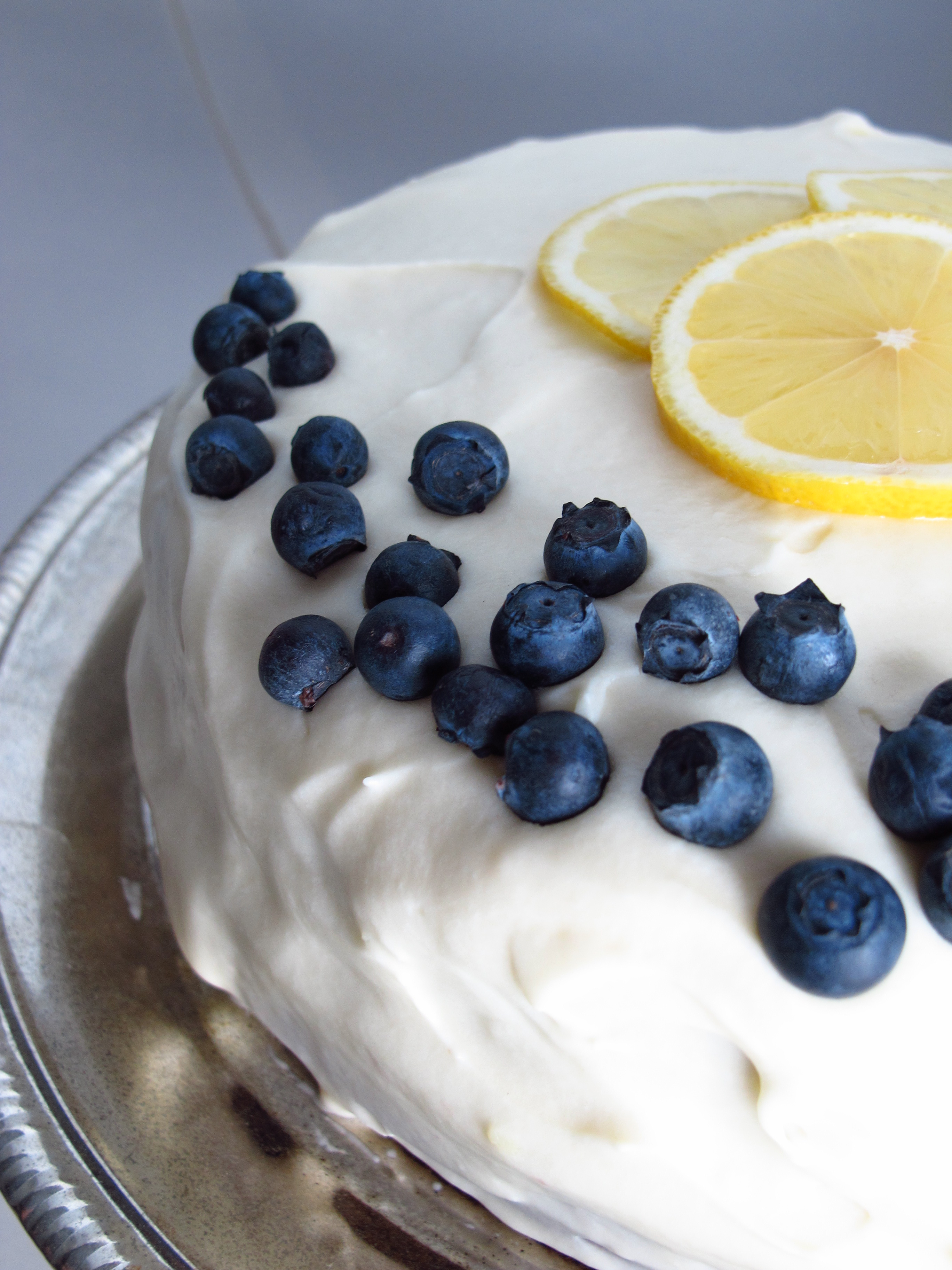 Blueberry Lemon Cake With Cream Cheese Frosting