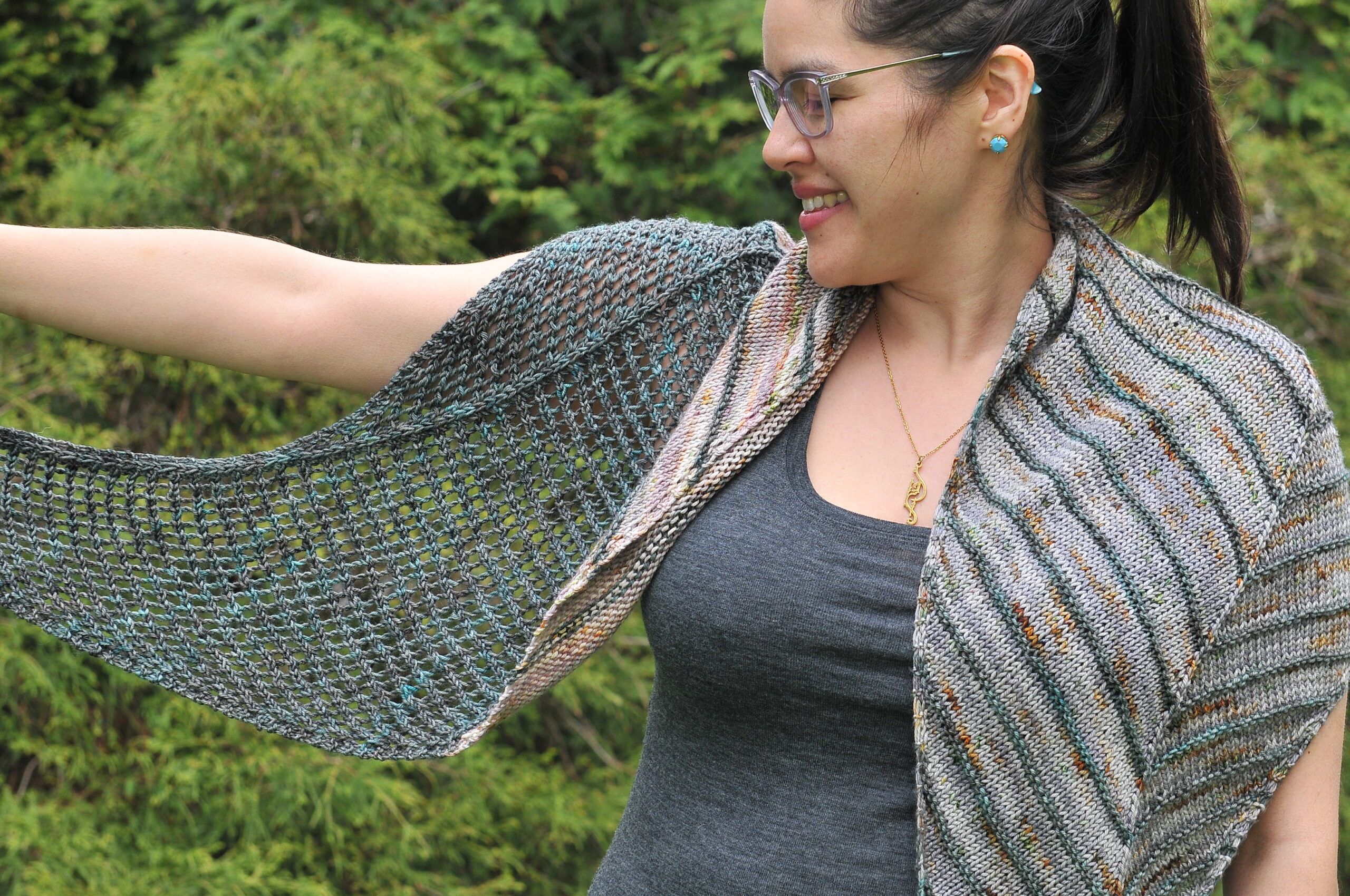 DIY: Arrowpath Shawl by Robbie Laughlin - Kiku Corner